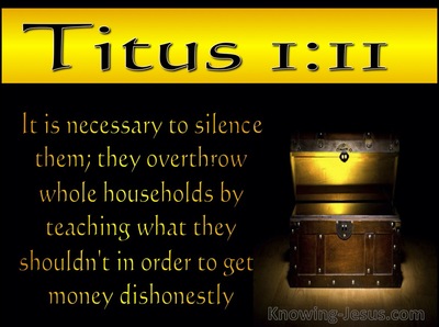 Titus 1:11 It Is Necessary To Silence Them (black)